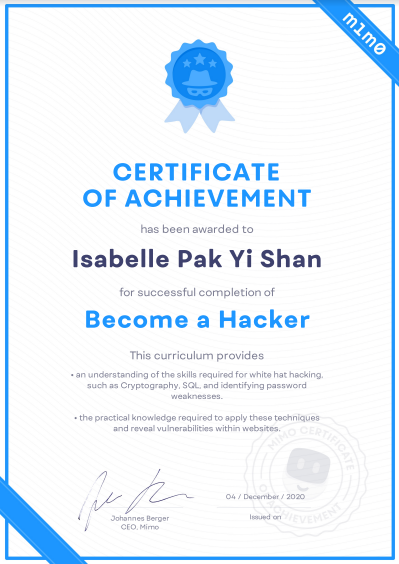 White Coat Hacking Certificate